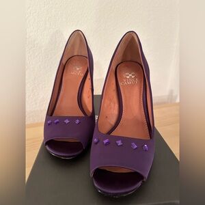 Vince Camuto Purple Peep Toe Heels